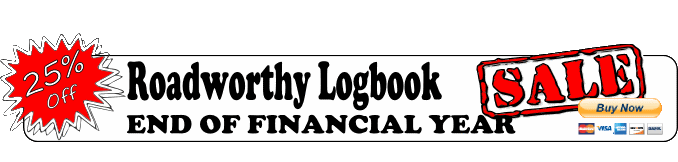 25% OFF Roadworthy Logbook